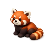 Orange Red Panda 3D icon