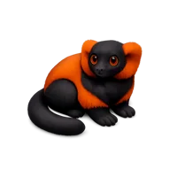 Red Ruffed Lemur 3D icon