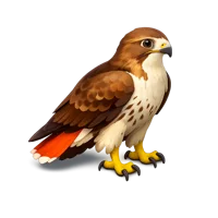 Red-Tailed Hawk 3D icon