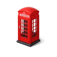 Classic Red Telephone Box 3D icon