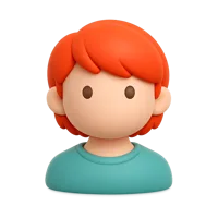 Redhead Person 3D icon