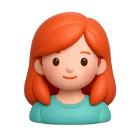 Redhead Woman 3D icon