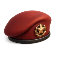 Red Military Beret 3D icon