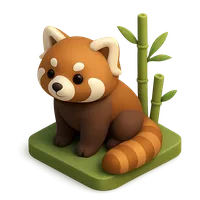 Red Panda 3D icon