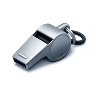 Blue Referee Whistle 3D icon