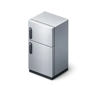 Grey Refrigerator 3D icon