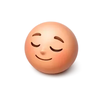 Relaxed Face 3D icon