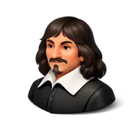 René Descartes 3D icon
