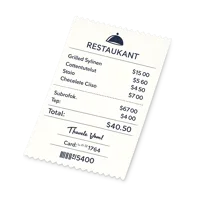 Restaurant Receipt 3D icon