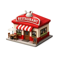 Restaurant 3D icon