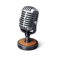 Retro Microphone 3D icon