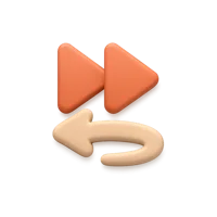 Reverse Button 3D icon