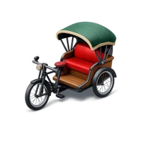 Red Rickshaw 3D icon