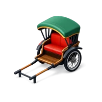 Rickshaw 3D icon