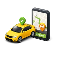 Ride Hailing 3D icon