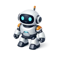 Blue Robot 3D icon