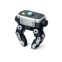 Blue Robot Gripper 3D icon