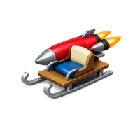 Rocket Sled 3D icon