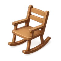 Rocking Chair 3D icon