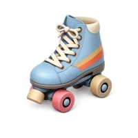 Blue Roller Skate 3D icon