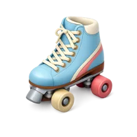 Red Roller Skate 3D icon