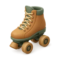 Rollerskate green 3D icon