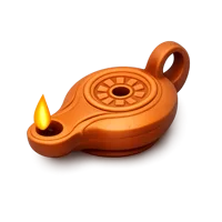 Roman Oil Lamp 3D icon