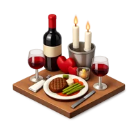 Romantic Dinner 3D icon