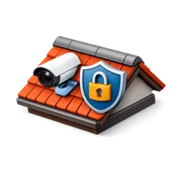 Red Roof Security 3D icon