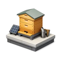 Rooftop Beehive 3D icon