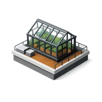 Rooftop Greenhouse 3D icon