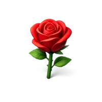 Red Rose 3D icon