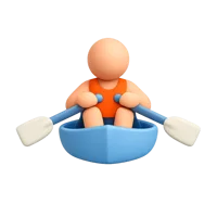 Orange Rower 3D icon