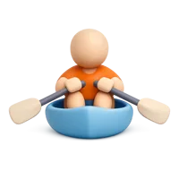 Rowing Man 3D icon