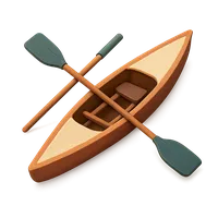 Rowing shell 3D icon