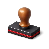 Red Rubber Stamp 3D icon