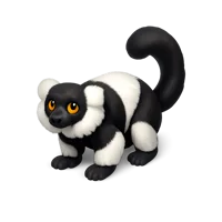 Ruffed Lemur 3D icon