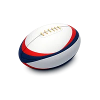 Blue Rugby Ball 3D icon