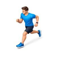 Blue Running 3D icon
