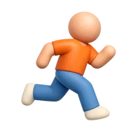 Running Person 3D icon