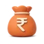 Rupee Money Bag 3D icon