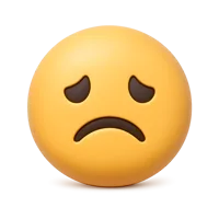 Sad Face 3D icon