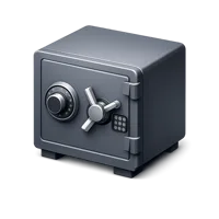 Blue Safe 3D icon