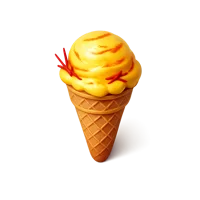 Saffron Ice Cream 3D icon