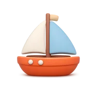 Sailboat 3D icon