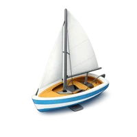 Sailing Dinghy 3D icon