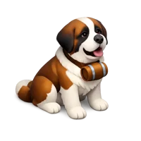 Saint Bernard 3D icon