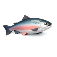 Blue Salmon 3D icon