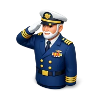 Saluting Admiral 3D icon