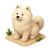 Samoyed Dog 3D icon